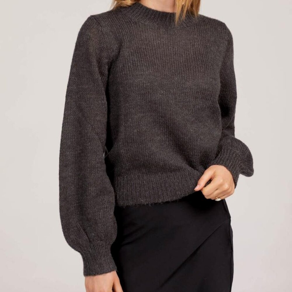 Rolla’s Fluffy Gigi Wool Blend Sweater - Washed Black - Size Medium